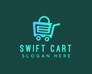 Grocery Market Cart  logo design