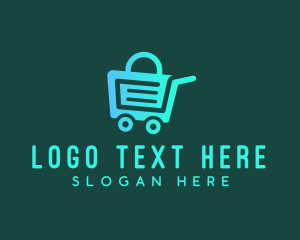 Grocery Market Cart  Logo