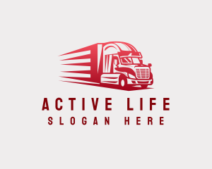 Road - Logistics Truck Transportation logo design