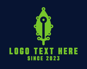 Telecom - Green Leaf Eco Technology logo design