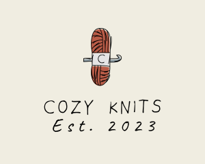 Crochet Knitting Yarn logo design