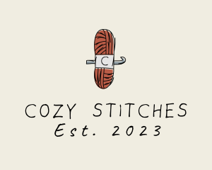 Knitting - Crochet Knitting Yarn logo design