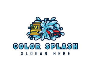 Car Truck Wash logo design