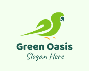 Rainforest - Green Parakeet Bird logo design