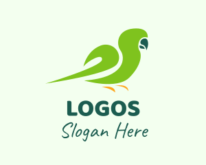 Nature Reserve - Green Parakeet Bird logo design