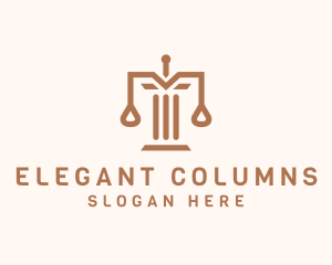 Column Judiciary Scale logo design