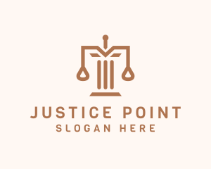 Judiciary - Column Judiciary Scale logo design