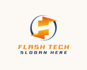 Flash - Flash Charging Energy Lightning logo design