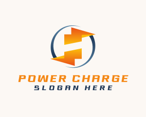 Flash Charging Energy Lightning logo design