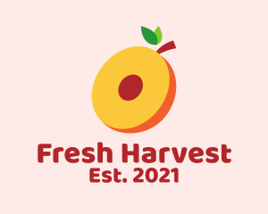 Ripe - Fresh Peach Slice logo design