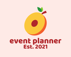 Fruit - Fresh Peach Slice logo design