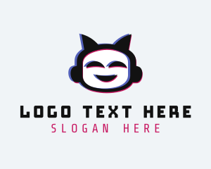 Anaglyph - Smiling Mascot Anaglyph logo design