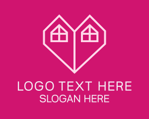 Romantic - Duplex Heart House logo design