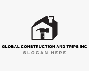 Hammer - Hammer House Construction logo design