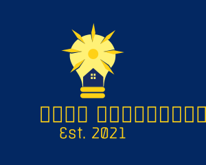 Solar Bulb House  logo design