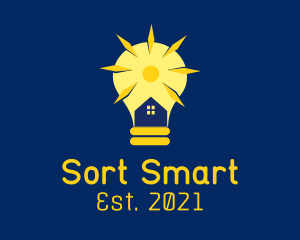 Solar Bulb House  logo design