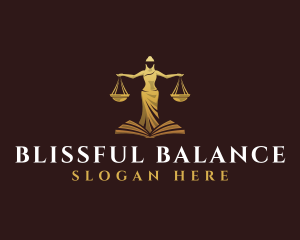 Female Law Scale logo design