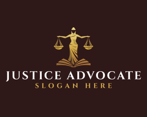 Prosecutor - Female Law Scale logo design