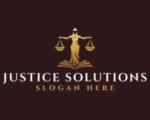 Judicial - Female Law Scale logo design