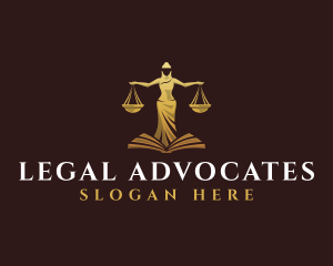 Female Law Scale logo design