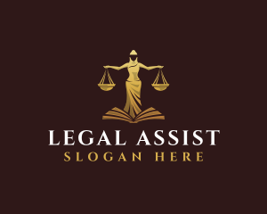 Paralegal - Female Law Scale logo design