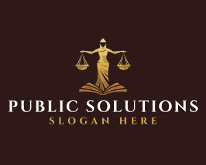 Government - Female Law Scale logo design