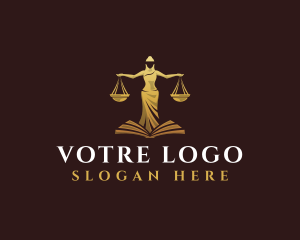 Law Office - Female Law Scale logo design