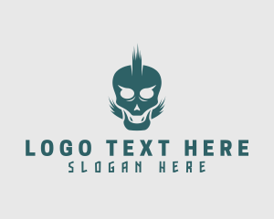 Goatee - Punk Skull Tattoo logo design