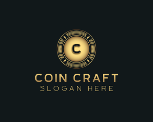 Cryptocurrency Coin Banking logo design