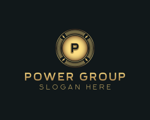 Group - Cryptocurrency Coin Banking logo design