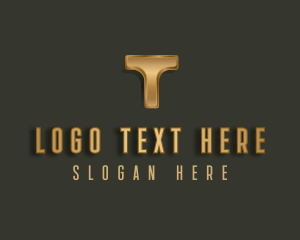 Insurance - Metallic Luxury Letter T logo design