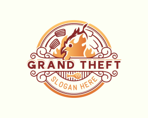 Roast - Chicken Grill Cuisine logo design