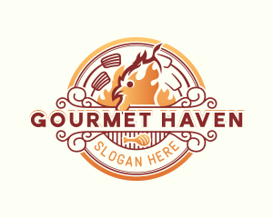 Chicken Grill Cuisine logo design