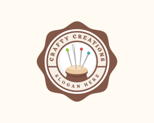 Hobby - Sewing Pin Needle Cushion logo design