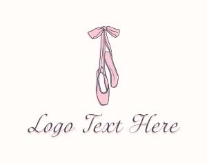 Ballet - Ballet Shoe Bow logo design