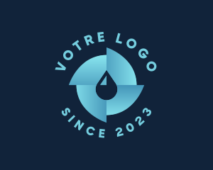 Blue - Gradient Liquid Droplet logo design