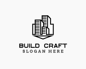 Building Shapes Skycraper logo design