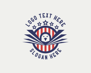 Stars And Stripes - Eagle Wings Aviation logo design