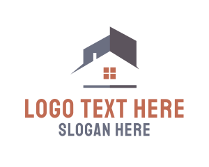 Home Improvement - Abstract House Roof logo design