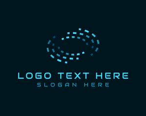 It - Pixel Swirl Computer logo design