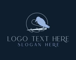 Couturier - Bird Sewing Needle logo design