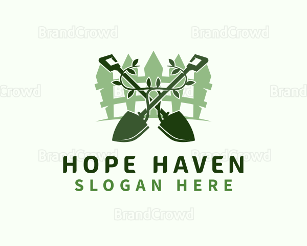 Plant Shovel Garden Logo