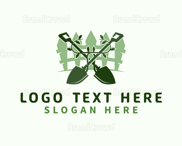 Plant Shovel Garden Logo