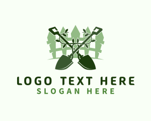 Soil - Plant Shovel Garden logo design