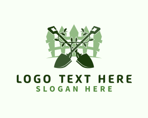 Backyard - Plant Shovel Garden logo design