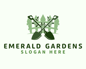 Plant Shovel Garden logo design