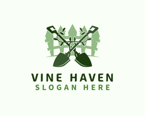 Plant Shovel Garden logo design