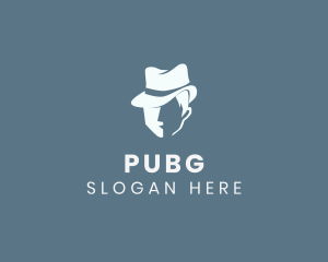 Gentleman Fedora Hat Logo