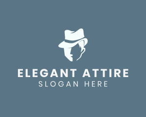 Gentleman Fedora Hat logo design