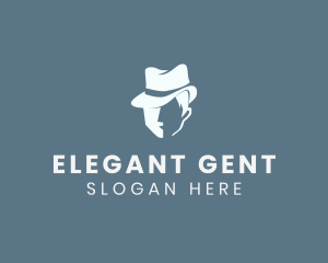 Gentleman - Gentleman Fedora Hat logo design